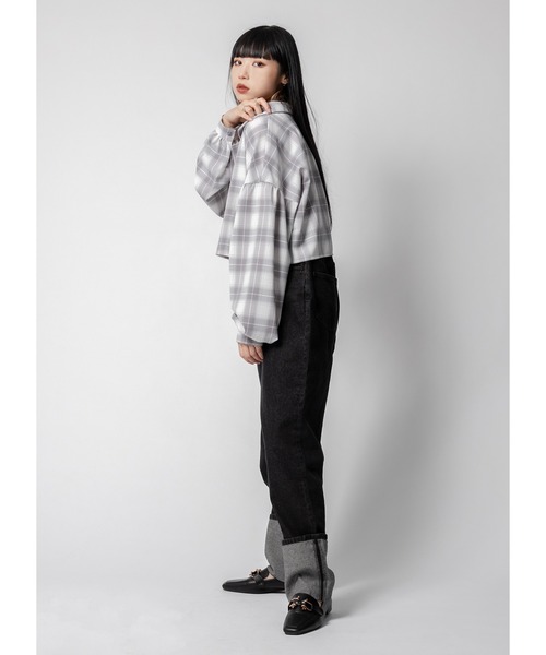Adoon plain ブラウス シャツ 「ロゴトートバッグ付き！」開襟