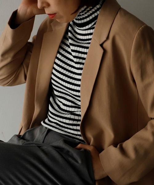 VitaFelice（ヴィータフェリーチェ） ニット セーター ストライプ リブ