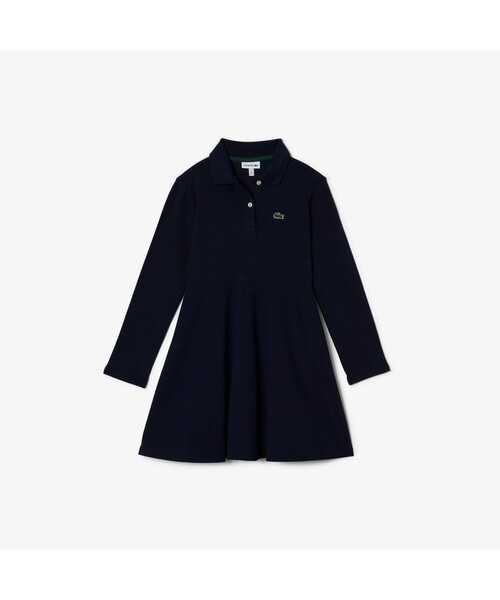 U302/美品 LACOSTE ロングシャツワンピース 鹿の子 38 ピンク U302/美品 LACOSTE ロングシャツワンピース 鹿の子 38 ピンク