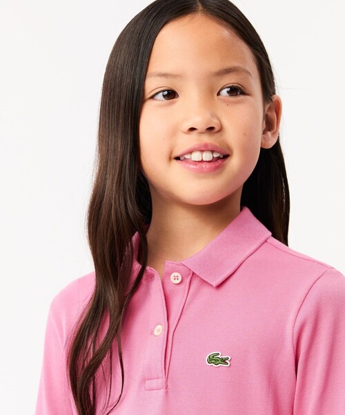 LACOSTE ワンピース 「EC限定」GIRLS鹿の子地ポロドレス キッズ