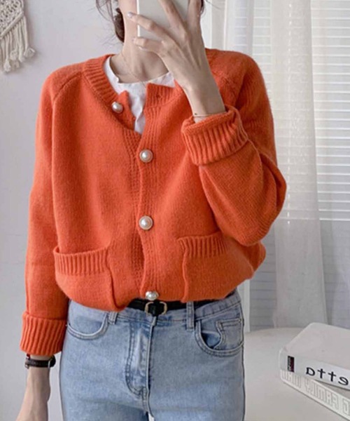 maje - ❤️maje　新作　新品　赤　ニット　カーディガン　綺麗　上品 meJane（ミージェーン） カーディガン パールビジュー大人ニット