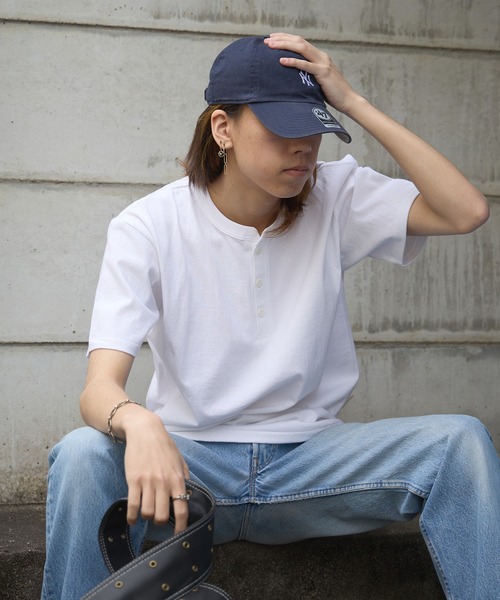 MEDMxSTKネックレスプリントカジュアル カップル 半袖Tシャツ CROSS & STITCH tシャツ CROSS&STITCH/クロスアンドステッチ