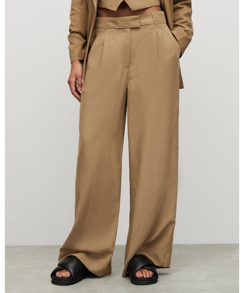 リネンブレンドスラックスパンツ ALLSAINTS スラックス パンツ DERI LYN LINEN BLEND TROUSERS