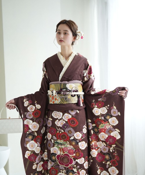 美品 振袖 振袖セット 古典柄 正絹 袋帯 着物 着付け練習用 赤 6
