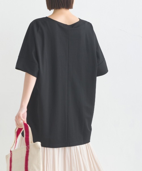 OMNES（オムネス） tシャツ 接触冷感キーネック半袖プルオーバー