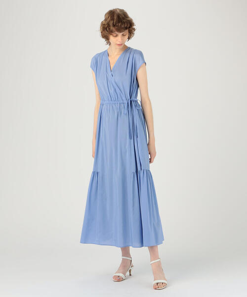 TOMORROWLAND」 「BALLSEY」ノースリーブワンピース 34 ダークブラウン  