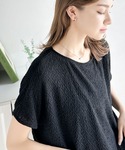 tシャツ 着映えトップス。シャーリングフレンチ...の詳細画像4