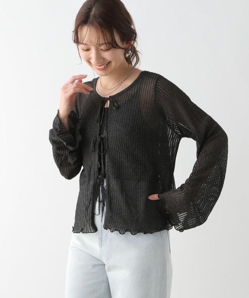 【超美品】V１２♥ニット LEPSIM ニット セーター 12ゲージ2WAYラメプルオーバー 114625