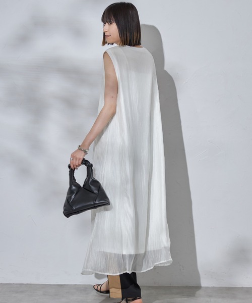 each alchemist ワンピース 異素材レイヤードノースリワンピ