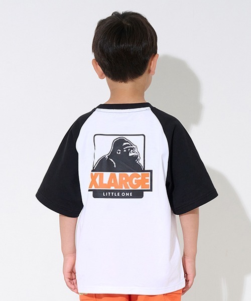 XLARGE KIDS tシャツ ロゴ＆OGラグラン半袖Tシャツ キッズ 子供