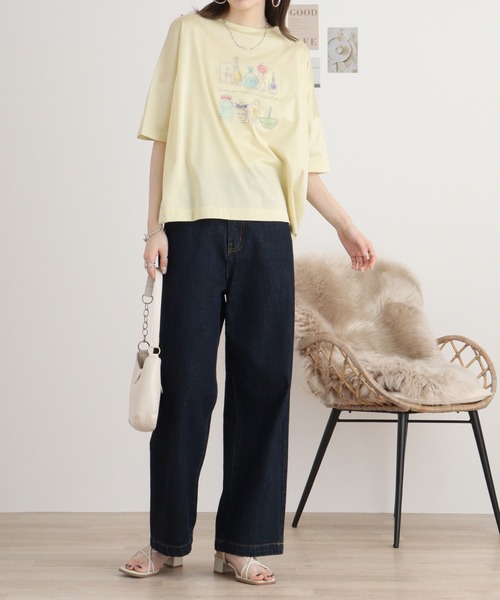 tシャツ Anna Nicola 香水瓶刺繍Ｔシャツ レディース Anna Nicola tシャツ 香水瓶刺繍Tシャツ レディース : ZOZOTOWN