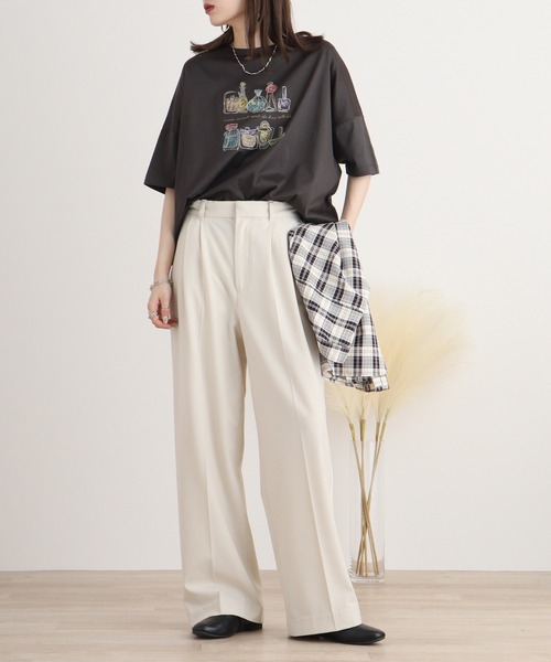 tシャツ Anna Nicola 香水瓶刺繍Ｔシャツ レディース セール】Anna Nicola 香水瓶刺繍Tシャツ（Tシャツ/カットソー