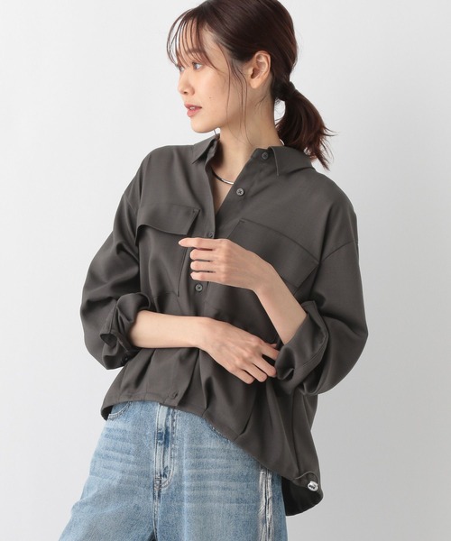 ブラウス シャツ イージーケアクロップドシャツ/142265 レディース | GLOBAL WORK | 17