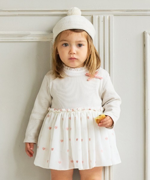 10mois（ディモワ） ベビー服 ロンパース ハート刺繍ボディオール 70cm