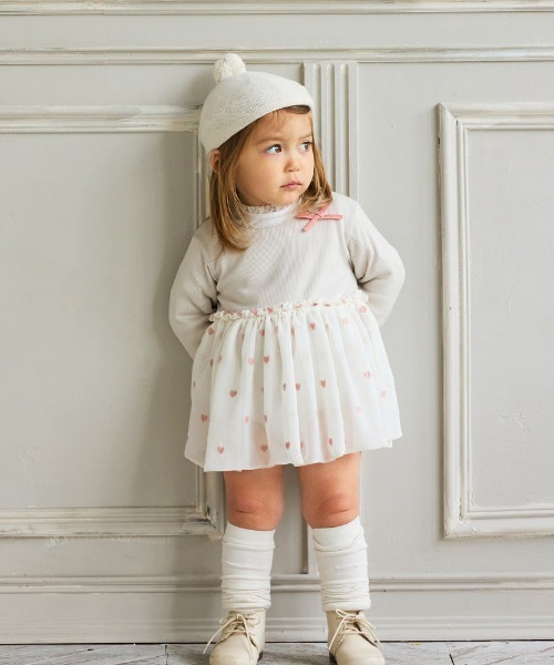 10mois（ディモワ） ベビー服 ロンパース ハート刺繍ボディオール 70cm