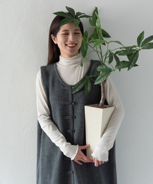 LOSUCA ワンピース レイヤードジレニットワンピース / ニットベスト