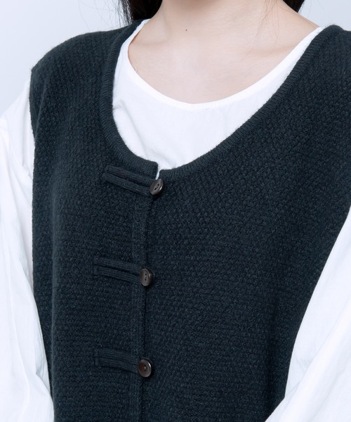 LOSUCA ワンピース レイヤードジレニットワンピース / ニットベスト