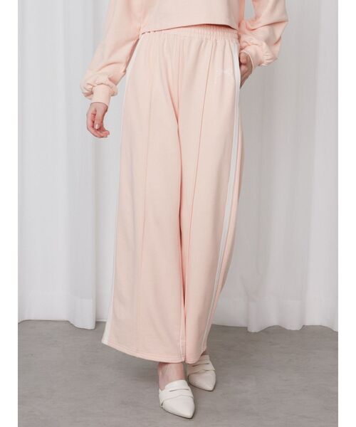 FR2 サイドラインナイロンパンツ　ピンク　ジャージ　パンツ　うさぎ　スエット セットアップ可能】サイドライン ワイドパンツ（スウェット