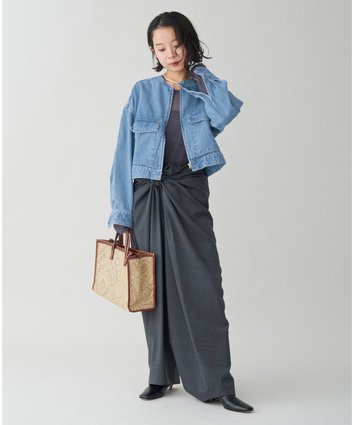 ジャケット Gジャン CURRENTAGE/カレンテージ 別注 ノーカラーデニム