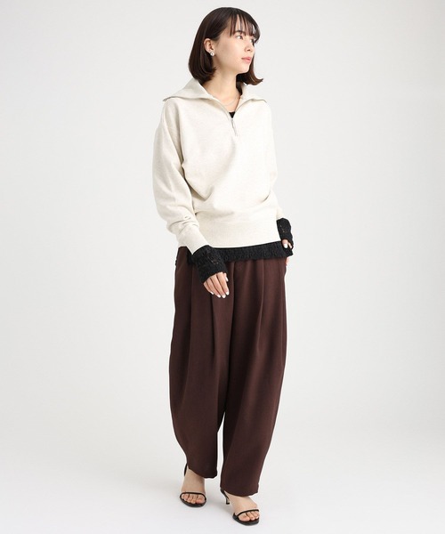 【BABYRONE 】スウェット BABYLONE トレーナー スウェット 裏毛ハーフジッププルオーバー