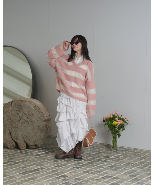 loin nuit ニット セーター sheer stripe knit / シアーストライプ