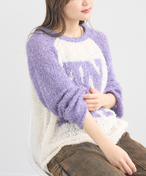 ニット セーター ANNA SUI NYC / アナスイエヌワイシー フラッグヤーンANニットプルオーバー レディース