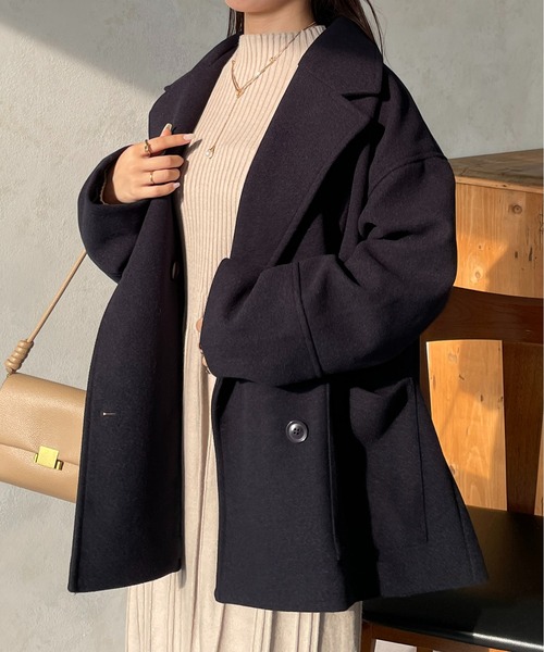 「Thevon」 ピーコート FREE モカ レディース_画像5