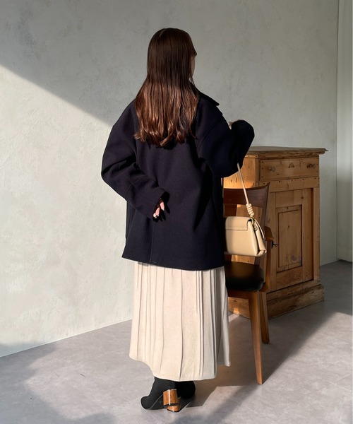 「Thevon」 ピーコート FREE モカ レディース_画像8