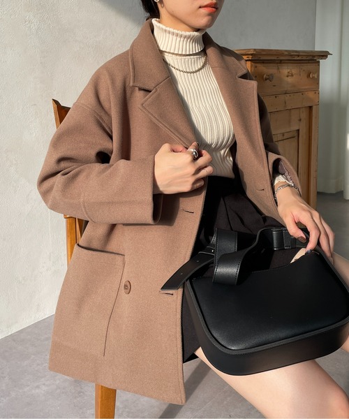 「Thevon」 ピーコート FREE モカ レディース_画像9