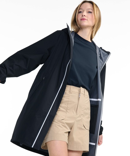 AIGLE XL コンパクト撥水レインコート AIGLE レインコート カッパ MTD 防水 透湿 撥水ジップ レイン
