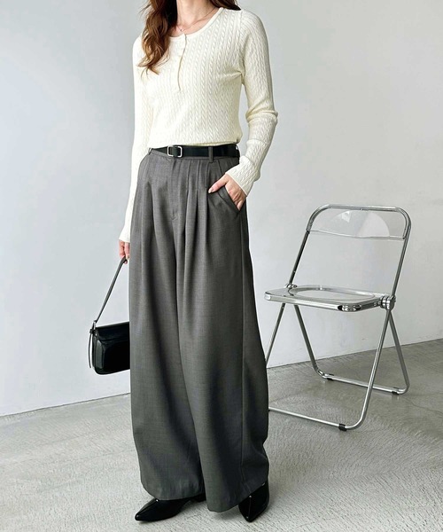 GeeRA（ジーラ） スラックス パンツ 「S〜XXL展開」ハイウエスト3