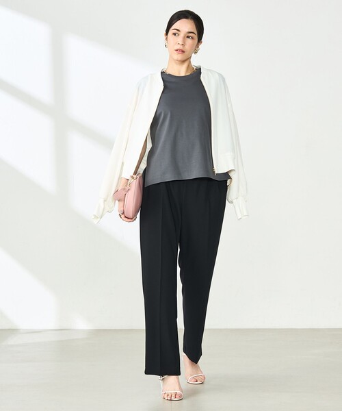 NOLLEY’S Sophi ジャージ×シアースリーブプルオーバーカットソー NOLLEY'S Sophi（ノーリーズソフィ）の「ジャージ×シアー