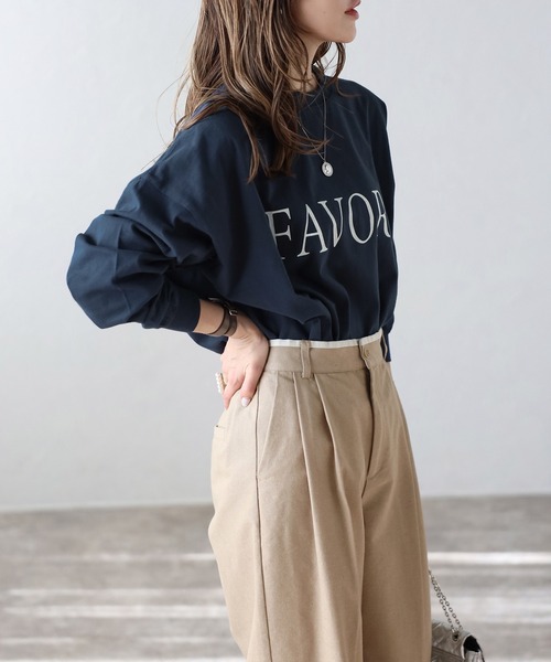 【新品】(ロゴW)BONJOUR SAGAN BONJOURロゴピグメントロンT Bonjour Sagan（ボンジュールサガン） tシャツ FAVORIピグメントロンT