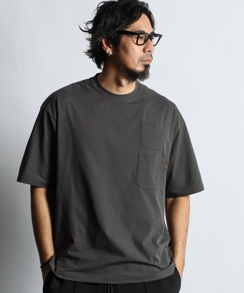 Golfickers 　Tシャツ 2枚セット 黒・カーキ Goodwear（グッドウェア）Short Sleeve Crew Neck Pocket Tee