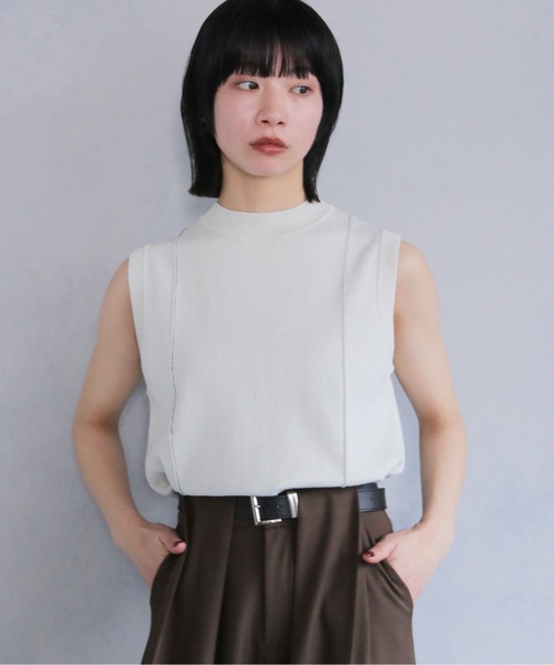 cheriella ニット セーター 「cheriella」ライン切り替えノースリーブ