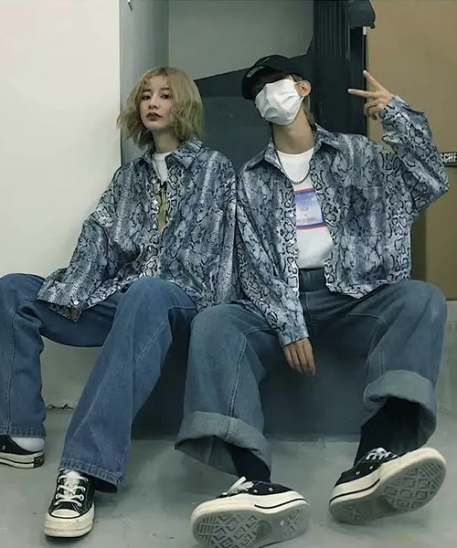 DIESEL レザークロップドジャケット異素材　星柄　シャツジャケット ホームアイホーム ジャケット 革ジャン レザージャケット