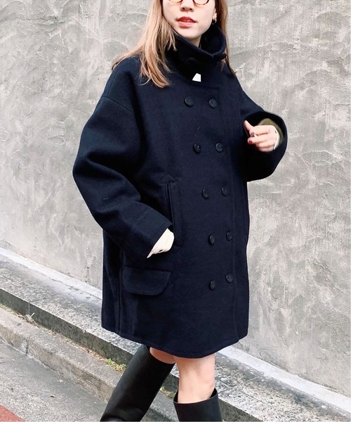 Oriens JOURNAL STANDARD」 ピーコート MEDIUM ネイビー レディース