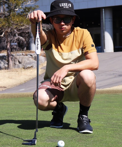[新品]LUXE/R モックネックシャツ LUXE/R ゴルフウェア メンズ レディース 長袖Tシャツ バック