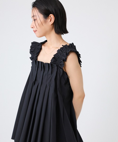 BABYLONE ブラウス シャツ タックレイヤードチュニックブラウス