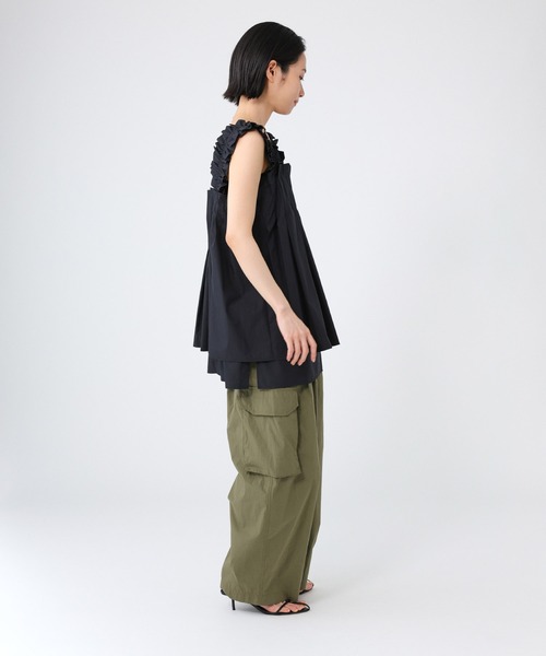 BABYLONE ブラウス シャツ タックレイヤードチュニックブラウス
