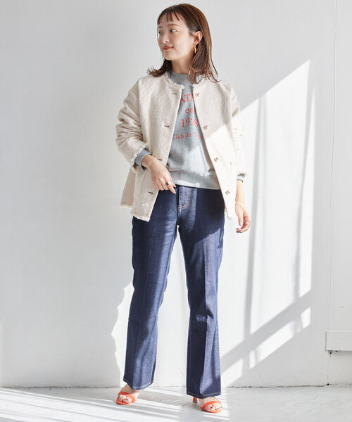 SLOBE IENA（スローブイエナ） ツイードジャケット FREE ネイビー