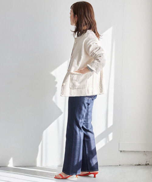 SLOBE IENA（スローブイエナ） ツイードジャケット FREE ネイビー