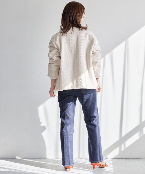 スローブイエナ　ツイード　ジャケット紺 SLOBE IENA（スローブイエナ） ツイードジャケット FREE ネイビー