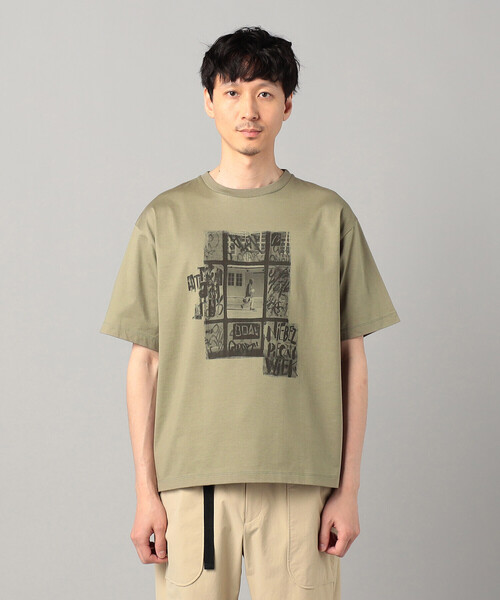 β MEN（ベータ・メン） tシャツ 窓柄プリント Tシャツ メンズ 