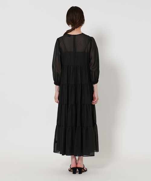 UNITED ARROWS ワンピース Vネック ティアードワンピース