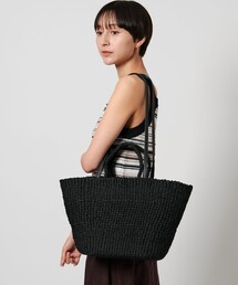 UNITED ARROWS ダブル ハンドル ABACA トートバッグ　ブラウン UNITED ARROWS トートバッグ ダブル ハンドル ABACA レディース