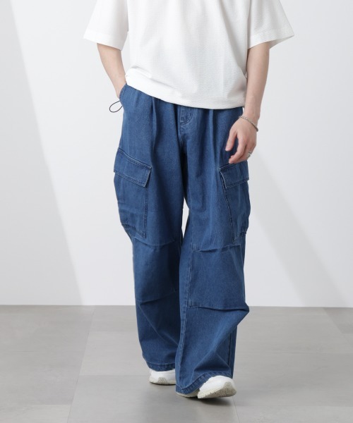 新品 【XU DOG】ビッグポケット スウェット ワイド カーゴパンツ 新品 【XU DOG】ビッグポケット スウェット ワイド カーゴパンツ
