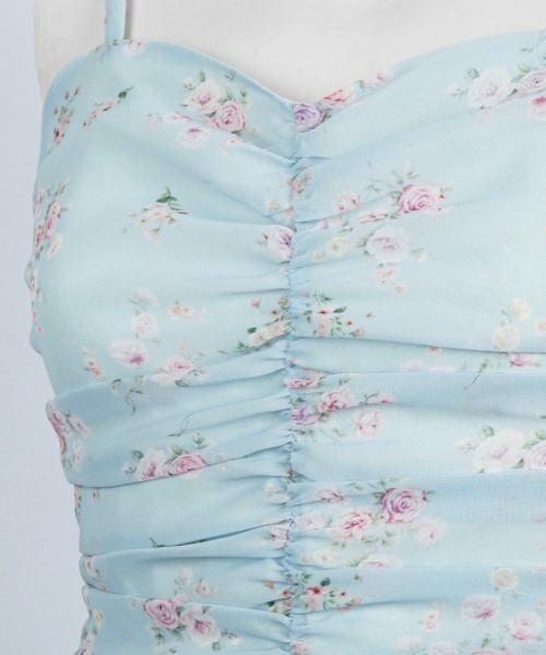 ODD ONE OUT ワンピース 「ODDONEOUT」FLOWER SHIRRING PIECE