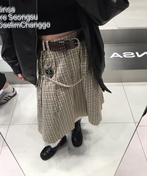 JUDIN（ジュディン） スカート 「ベルトSET」Belted layered pleats