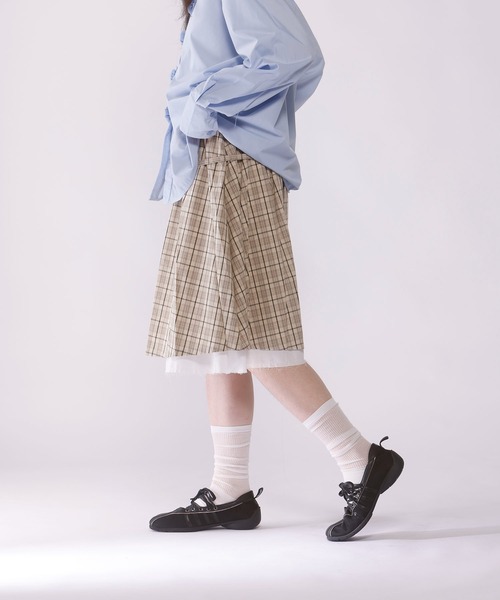 JUDIN（ジュディン） スカート 「ベルトSET」Belted layered pleats